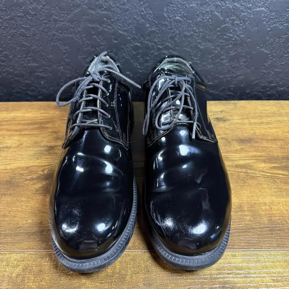 Thorogood 831-6031 Black High Gloss Synthetic Oxford Dress Shoes Mens‎ 11.5W